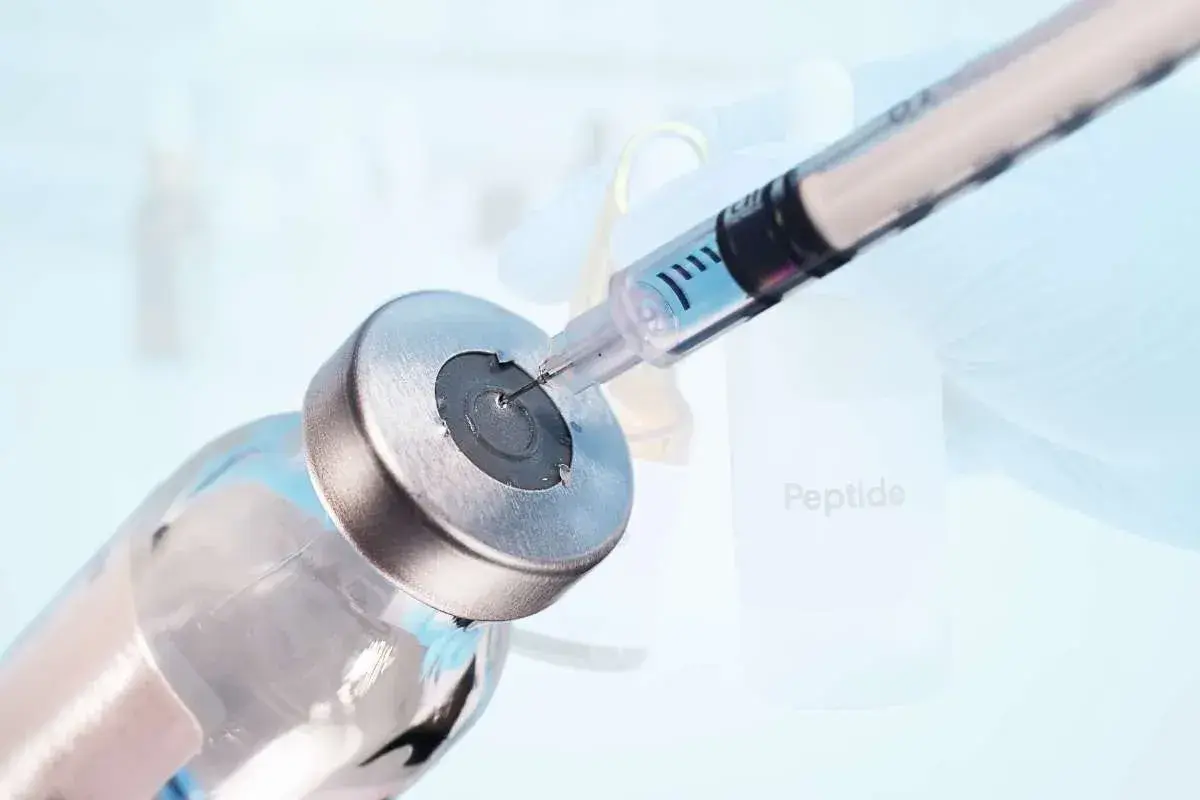 Syringe prepared with CJC-1295 DAC dosage for injection